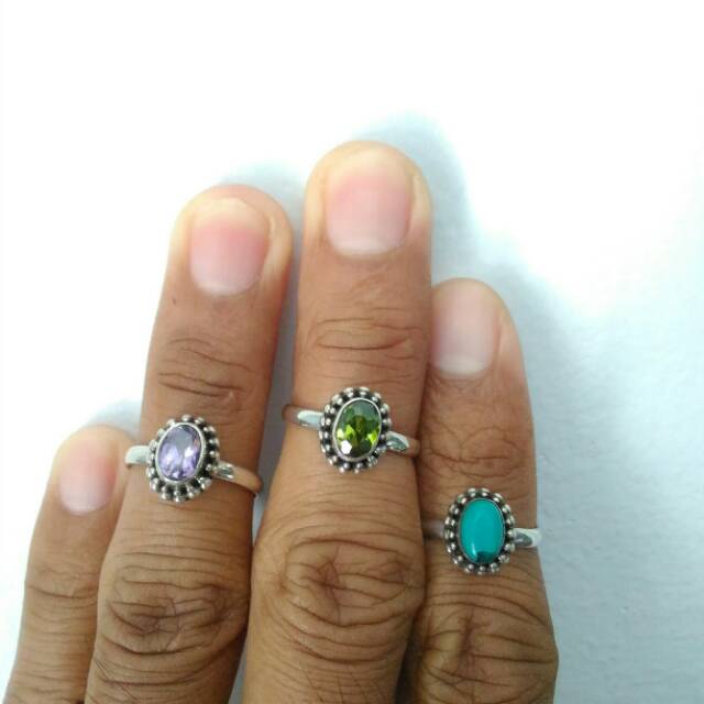 Jawan Motif แหวนเงินซ้อนรอบ