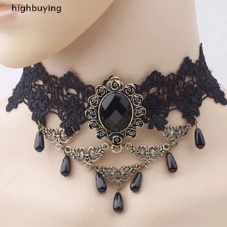 [highbuying] 1 ชิ้น วินเทจ โชคเกอร์ สร้อยคอ โกธิค เครื่องประดับ สร้อยคอ และจี้ สร้อยคอปลอม ใหม่