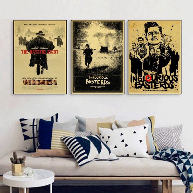 โปสเตอร์หนัง Inglourious Basterds / Django Unchained / Deposit / Dogs Kill Bill Quentin Tarantino Po