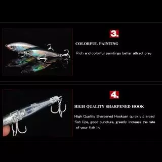 Minnow Lure 7.8g/70mm อุปกรณ์ตกปลา เหยื่อปลอม รอกตีเหยื่อปลอม ตะขอ ตกปลา เหยือตกปลา เหยื่อปลอมตกปลา ตกปลา ปลานิล ปลา Whopper Plopper Popper ช่อน Top Water Lure