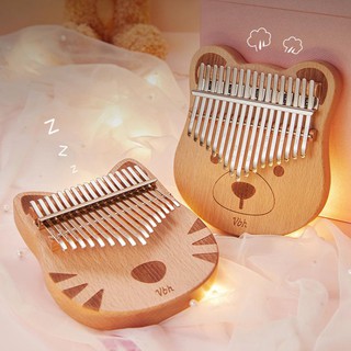 VBH kalimba 17/21 keys ไม้มะฮอกกานี Acoustic Thumb Piano  คาลิมบา+ อุปกรณ์เสริม