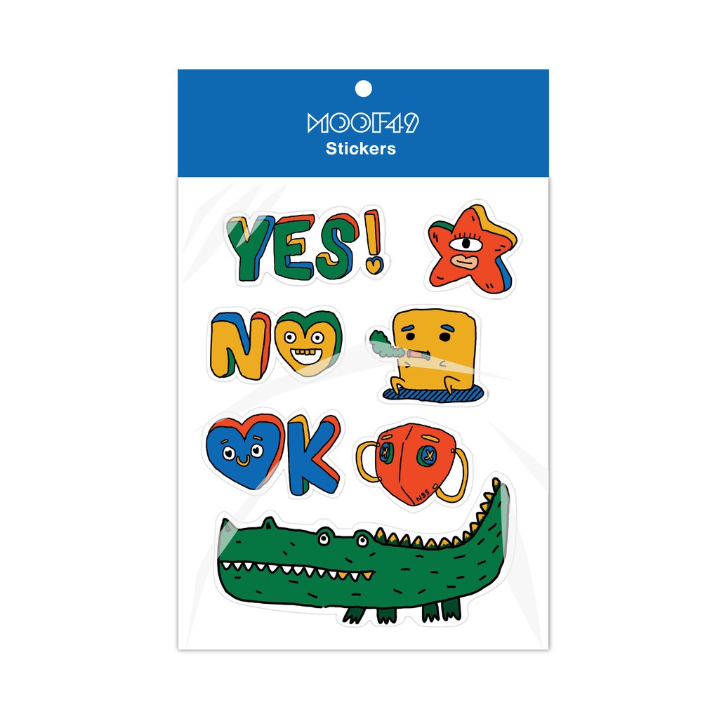 MOOF49 ملصقات Yes No Ok مقاومة للماء — صورة 2