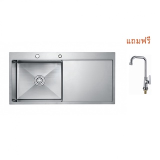 KOCH KITCHEN อ่างล้างจาน 1 หลุมมีที่พัก SUS304 HMT-10050-SA