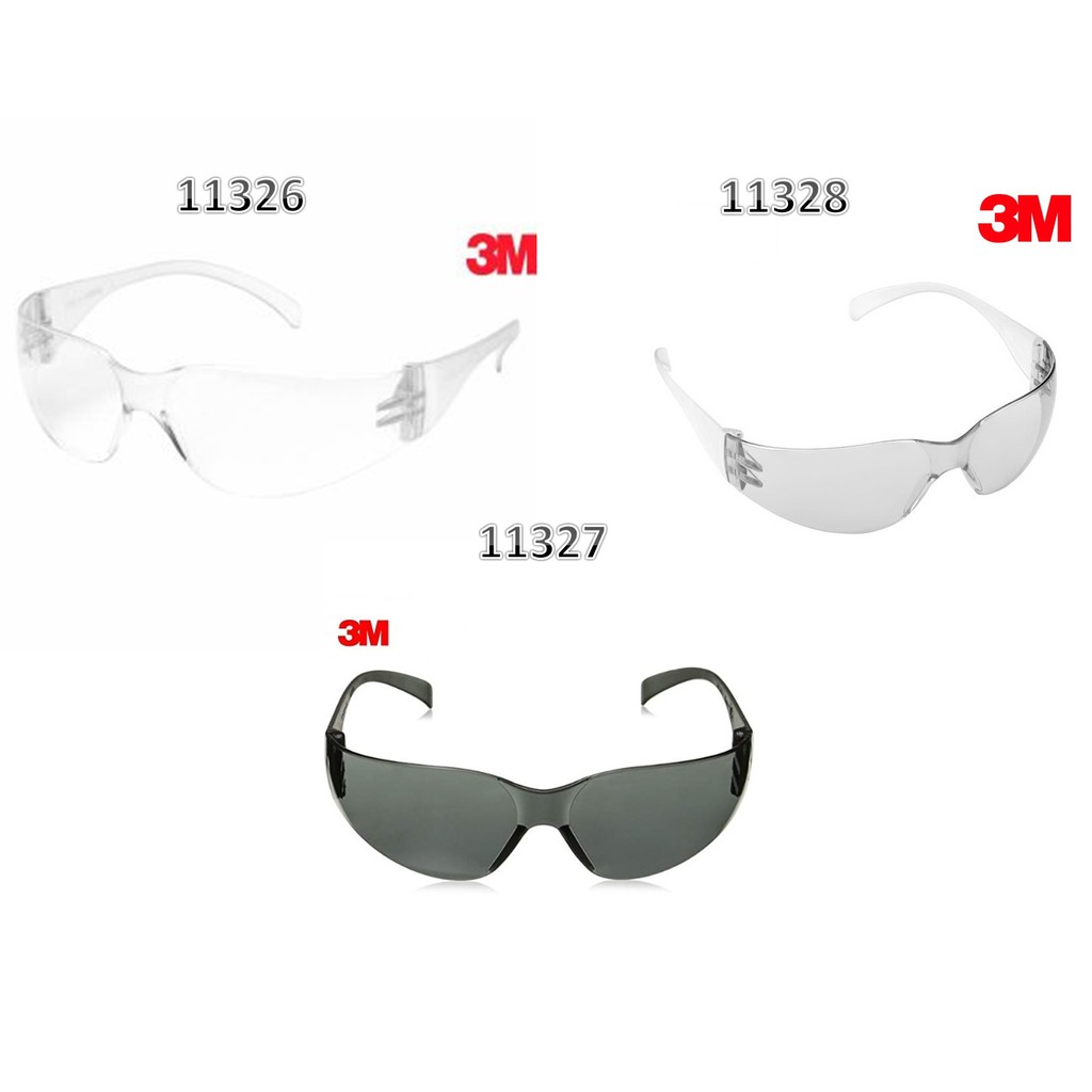 แว่นตา 3M 11326 11327 11328 แว่นตานิรภัย กันลม กันฝุ่น กันรังสี UV กันรอยขีดข่วน ของแท้