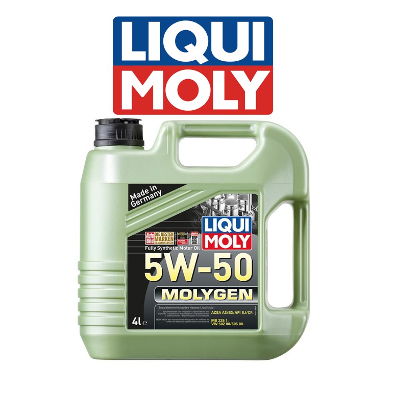 Liqui Moly น้ํามันเครื่องสําหรับแข่งรถ Molygen สังเคราะห์เต็มรูปแบบ 5W50 (4L)