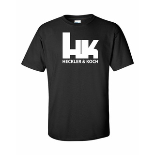 เสื้อยืดครอปเสื้อยืดลําลอง ผ้าฝ้าย 100% แขนสั้น พิมพ์ลายโลโก้ Heckler And Koch 2Nd Amendment Pro Gun Firearms Rifle Pist