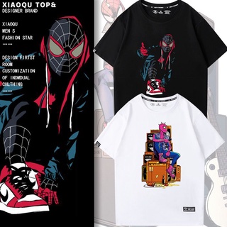 T-shirt  Avengers 4 แขนสั้น Marvel อุปกรณ์ต่อพ่วง Spider-Man Marvel 10th Anniversary เสื้อยืดเสื้อยืดS-5XL