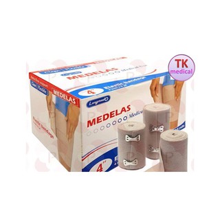 ผ้าพันบรรเทาอาการบวมLONGMED  ELASTIC BANDAGE 4" MEDELAS 1 ม้วน