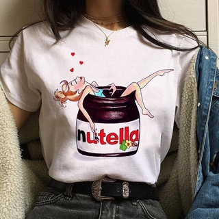 [S-5XL] Ullzang 90s Nutella เสื้อยืด พิมพ์ลาย Kawaii สไตล์ฮาราจูกุ สําหรับผู้หญิง