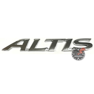 โลโก้ ALTIS สีโครเมี่ยม ขนาดเท่าของเดิม ติดท้าย สำหรับ TOYOTA COROLLA  ALTIS