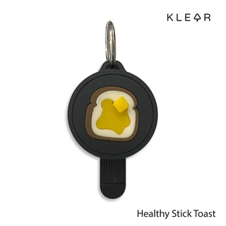 KlearObject Healthy Stick-Toast ที่กดปุ่มอนามัย ที่กดลิฟท์ ATM แท่งกดปุ่มอะคริลิค พวงกุญแจ รูปแบบขนมปังโทส : K502