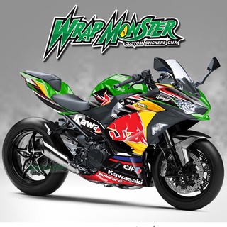 สติ๊กเกอร์แต่งลายรถ Kawasaki Ninja 400 รอบคัน ลาย Racebull