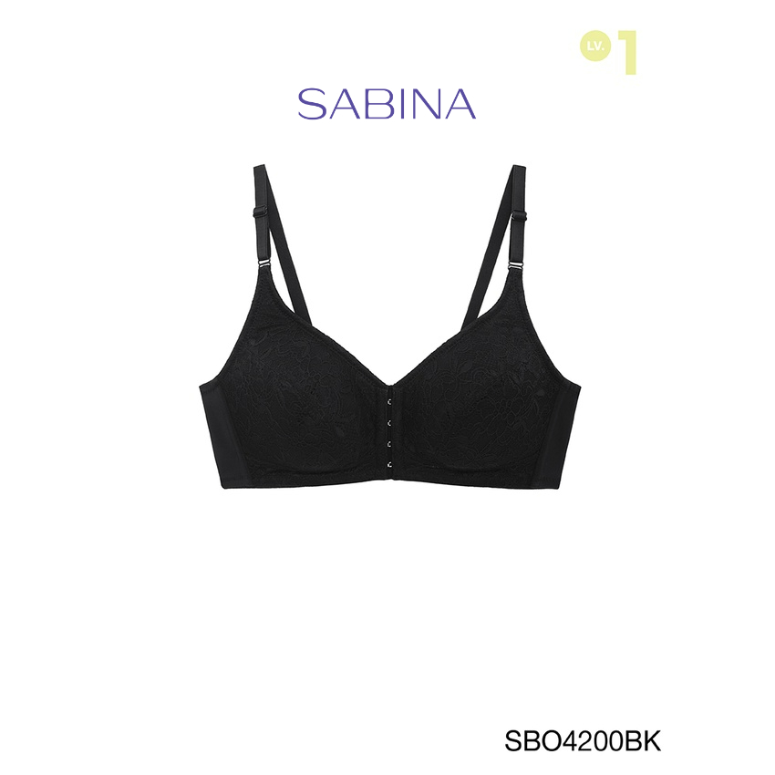 Sabina เสื้อชั้นใน Invisible Wire (ไม่มีโครง) รุ่น Function Bra รหัส SBO4200BK สีดำ