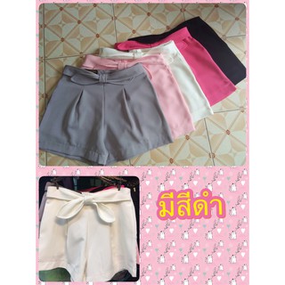 กางเกงโบว์ ดำs m l xl