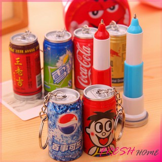 ปากกาลูกลื่น ทรงน้ำอัดลม 3in1 ปากกา พวงกุญแจ หรือของสะสม  Drink pen