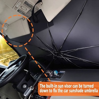 Homekoffee ร่มในรถยนต์ Light parasol car ร่มกันแสง UV หน้ารถยนต์ ช่วยรักษาอุหภูมิในรถไม่ให้ร้อน สามารถพับเก็บง่าย
