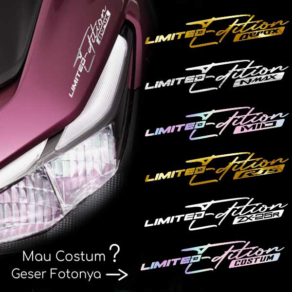 Aerox Limited Edition สติ๊กเกอร์ใหม่ / Limited Edition Aerox Nmax สติ๊กเกอร์มอเตอร์ไซค์ / สติ๊กเกอร์ลายเซ็น Vario R15 Mio ZX-25R / สติ๊กเกอร์โครเมียม Aerox Nmax R15 Glossy กันน้ํา / สติ๊กเกอร์ลายเซ็นโฮโลแกรม Vario Aerox Nmax R15 Mio ZX-25R