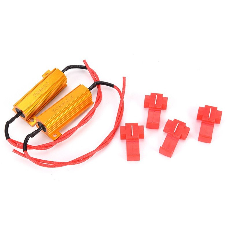 (สินค้าพร้อมส่ง) 2 ตัว/แพ๊ค LED Resistor 50W 6Ohm ใช้ป้องกันไฟเลี้ยวกระพริบเร็ว หรือแก้สัญญาณไฟ ABS โชว์สำหรับไฟท้ายแต่ง – โปรปัง