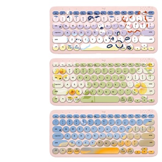 ฟิล์มป้องกันคีย์บอร์ดบลูทูธไร้สาย ลายการ์ตูน สําหรับ Logitech k380 k480 Logitech k380 k480