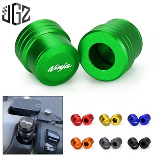 Ninja ฝาครอบสลักเกลียวกระจกมองหลัง Cnc สําหรับรถจักรยานยนต์ Kawasaki Ninja 250 300 400 650 1000