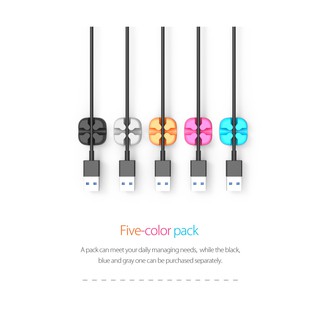 (CBSX)แพ็ค5ชิ้น สีละชิ้นORICO Desktop Cross-shaped silicone cable clip