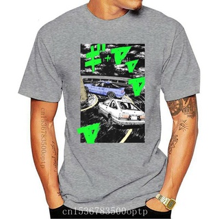 เสื้อยืดผ้าฝ้ายพรีเมี่ยม เสื้อยืด ผ้าฝ้าย พิมพ์ลายการ์ตูนอนิเมะ Initial Project D Mounn road Racing car สไตล์ญี่ปุ่น สตร