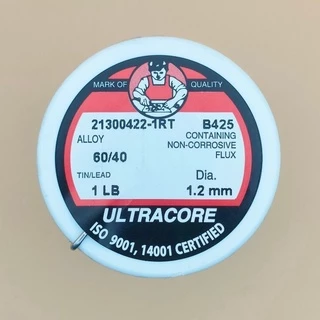 ตะกั่วบัดกรี 1.2 มม. 1 ปอนด์ แบบยาว ตรา Ultracore