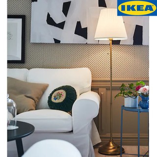 IKEA ÅRSTID อัวช์ทีด โคมไฟตั้งพื้น ใช้กับหลอด LED E27 วัสดุโลหะชุบนิเกิ้ล แข็งแรง คงทน