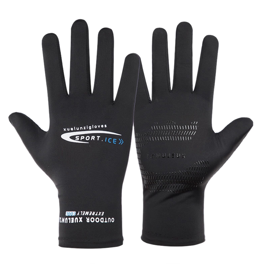 Fishing Gloves Leaking Finger Ice Silk Gloves UV Protection Gloves ...