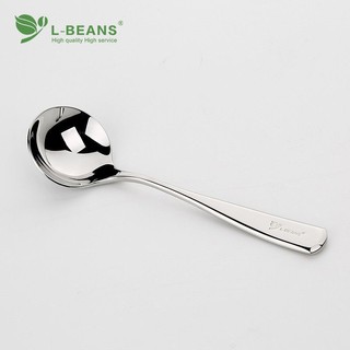 L-BEANS Professional Standard Cup Spoon ช้อนคัปปิ้ง สแตนเลส ช้อนทดสอบกาแฟ ฟองนม พร้อมถุงเก็บ(สีเงิน)