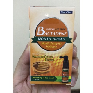 BACTADENE MOUTH SPRAY FOR HALITOSIS 10ML แบคตาดีน เมาท์สเปรย์ สำหรับช่องปากและรับกลิ่นปากมีส่วนผสมของถั่งเช่า