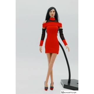 1/6 Female Figure Red Dress Clothing &amp; Shoes Model fit 12" Action Body Doll Toy