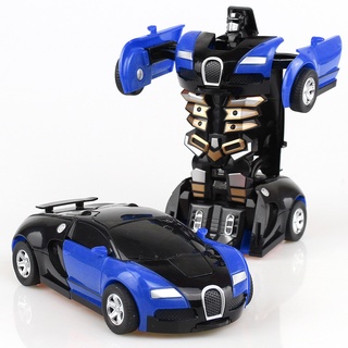 รถแปลงร่าง รถแปลงร่างเป็นหุ่นยนต์ Collision inertia one-key deformation หุ่นยนต์รถเด็ก Bugatti KingKong SA6150