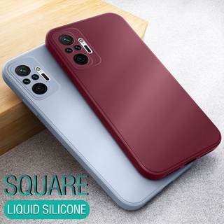 เคสซิลิโคนนิ่ม ทรงสี่เหลี่ยม สําหรับ Casing Redmi Note 7 Pro Case Redmi Note 10 Pro Cases Redmi Note 10S Cassing Redmi Note 11 Case Redmi Note 11S Square Soft Liquid Silicone Phone Case Cover