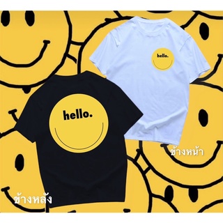 เสื้อยิ้ม สกรีน หน้า-หลัง (ยิ้มHello)