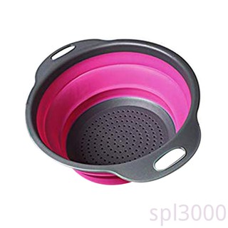 SPL-Kitchen Collapsible Colander Folding Vegetable Basket Fruit Pasta Food Strainer Round Foldable Drain Basket