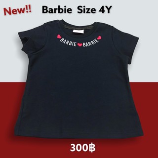 BARBIE เสื้อดำ Size 4Y