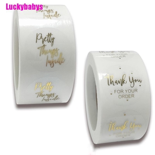 Luckybabys 500 สติกเกอร์ฉลาก Thank You สําหรับตกแต่งเบเกอรี่