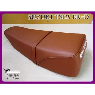 SUZUKI TS125 ER-D COMPLETE DOUBLE SEAT "BROWN"  // เบาะรถมอเตอร์ไซค์ สีน้ำตาล หนังพีวีซี สินค้าคุณภาพดี