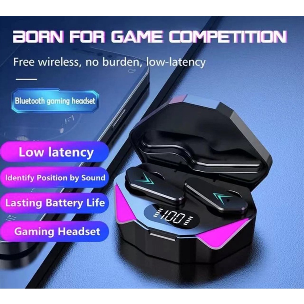 บลูทูธ 5.1 TWS X15 หูฟังสเตอริโอแบบ Latency ต่ำหูฟังเกมฟังสลับโหมดเกม Audio-Visual Mode