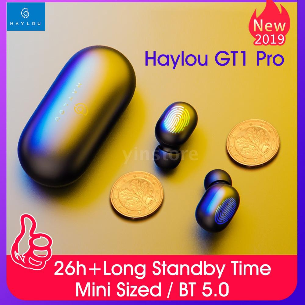 SALE!!yins Xiaomi Haylou GT1 Pro TWS Wireless Earphones Fingerprint Touch Earbuds BT 5.0 AAC DSP Noise Reduction Binaura