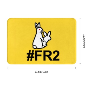 สไตล์ใหม่ สไตล์ใหม่ #Fr2 Fxxking พรมเช็ดเท้า ผ้าสักหลาด ลายโลโก้กระต่าย กันลื่น ดูดซับน้ําได้ดี แห้งเร็ว 16x24 นิ้ว สําหรับห้องน้ํา ห้องนั่งเล่น โซฟา ห้องนอน พร้อมส่ง