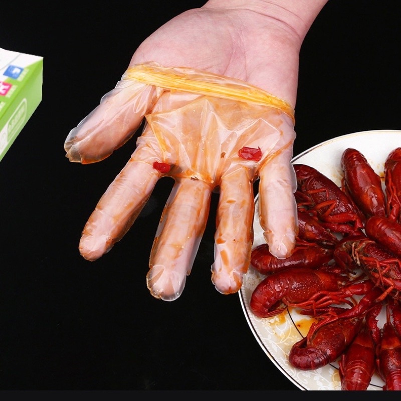 ❗️พร้อมส่ง❗️ถุงมือTPE[ไซส์M] แบบกล่อง100ชิ้น ถุงมือพีวีซี ถุงมือยาง เหนียว ไม่ขาดง่าย ถุงมือทำอาหาร ถุงมืออเนกประสงค์
