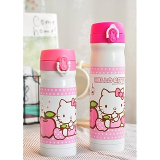 กระติกน้ำ Hello Kitty สูญญากาศ ลาย Kitty Apple