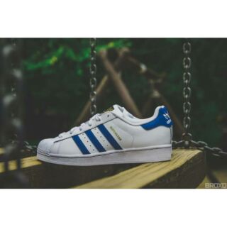 Adidas Superstar J White/Blue