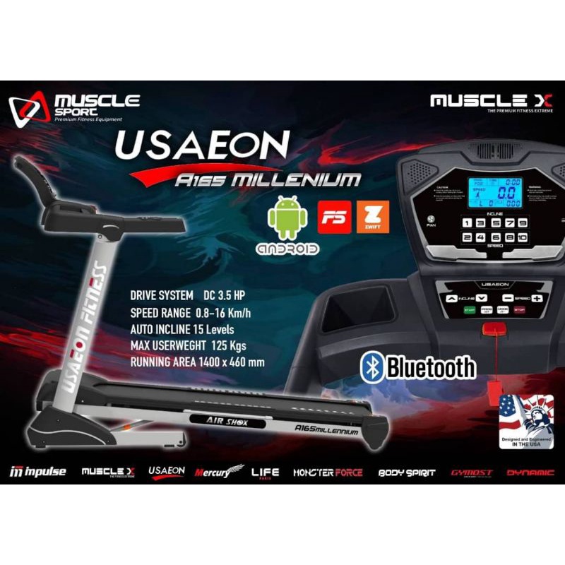 สินค้าลู่วิ่งไฟฟ้า USAEON จุดเด่น รองรับการวิ่ง รองรับข้อเท้า และข้อเข่าเป็นอย่างดี