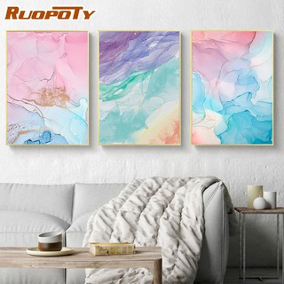 Ruopoty ภาพวาดสีน้ํามันบนผ้าใบ ตามตัวเลข ขนาด 40x50 ซม. Diy สําหรับตกแต่งบ้าน