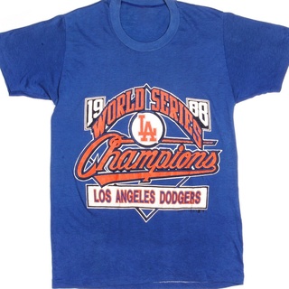 tshirtเสื้อยืดคอกลมฤดูร้อนเสื้อยืด ลาย MLB Los Angeles Dodgers World Series Champions สไตล์วินเทจ 1988Sto4XL