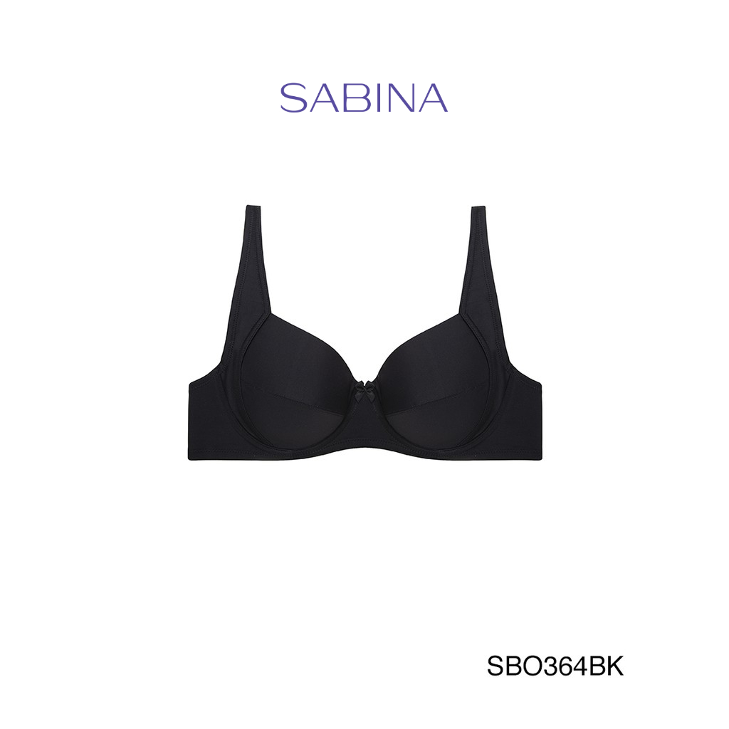 Sabina ซาบีน่า เสื้อชั้นใน (มีโครง) รุ่น Function Bra รหัส SBO364BK  สีดำ