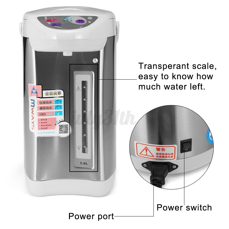 {Starting}【Good Quality】 750W 5.8L Instant Hot Water Tea Electric